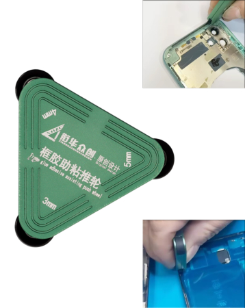 XHZC Middle Frame Waterproof Adhesive Assisting Push with 3 / 4 / 5mm Auxiliary Wheel