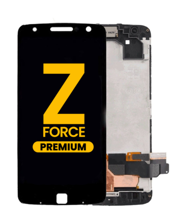 LCD Assembly with Frame for Motorola Moto Z Force (XT1650-02) (BLACK) (Premium)