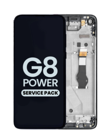 LCD Assembly with Frame for Motorola Moto G8 Power (XT2041-1 / XT2041-3) (BLACK) (Service Pack)