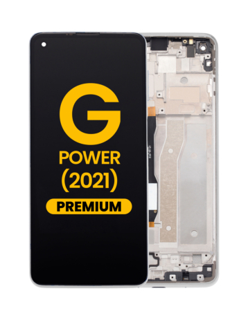 LCD Assembly with Frame for Motorola Moto G Power (XT2117 / 2021) (SILVER) (Premium)