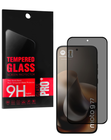 Privacy Tempered Glass for Motorola Moto G77 (XT2231-3 / 2026) (Case Friendly / Anti-Spy / 1 Piece)
