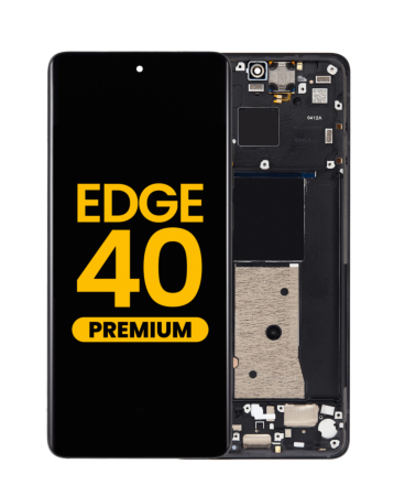 OLED Assembly with Frame for Moto Edge 40 (XT2303-3 / 2023) (ECLIPSE BLACK) (Premium)