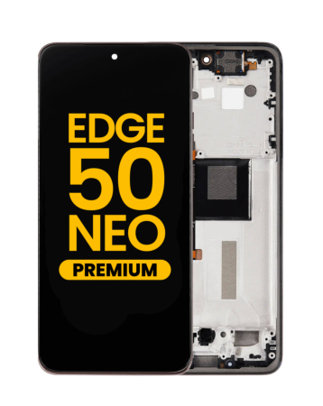 OLED Assembly with Frame for Motorola Moto Edge 50 Neo (XT2409-3 / 2024) (MOCHA MOUSSE) (Premium)