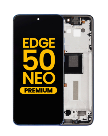 OLED Assembly with Frame for Motorola Moto Edge 50 Neo (XT2409-3 / 2024) (NAUTICAL BLUE) (Premium)