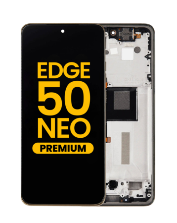 OLED Assembly with Frame for Motorola Moto Edge 50 Neo (XT2409-3 / 2024) (LATTE) (Premium)
