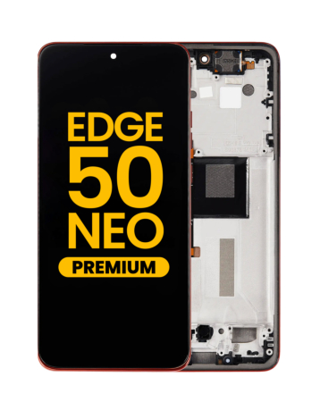 OLED Assembly with Frame for Motorola Moto Edge 50 Neo (XT2409-3 / 2024) (POINCIANA) (Premium)