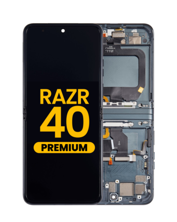 OLED Assembly with Frame for Motorola Moto Razr 40 (XT2323-3 / 2023) (SAGE GREEN) (Premium)