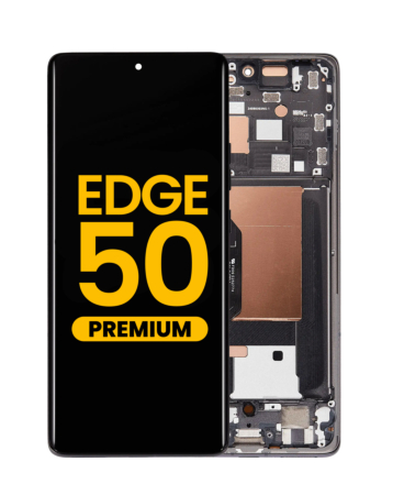 OLED Assembly with Frame for Motorola Moto Edge 50 (XT2407-3 / 2024) (KOALA GRAY) (Premium)