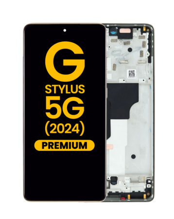 OLED Assembly with Frame for Motorola Moto G Stylus 5G (XT2419 / 2024) (CARAMEL LATTE) (Premium)