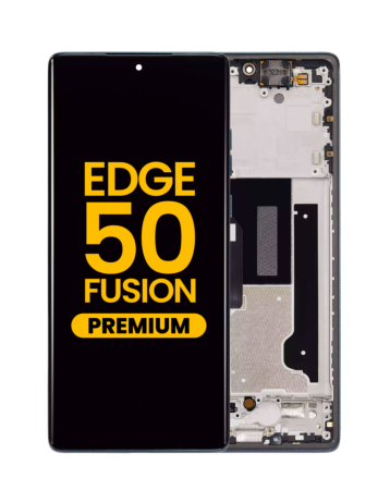 OLED Assembly with Frame for Motorola Moto Edge 50 Fusion 5G (XT2429 / 2024) (FOREST BLUE) (Premium)