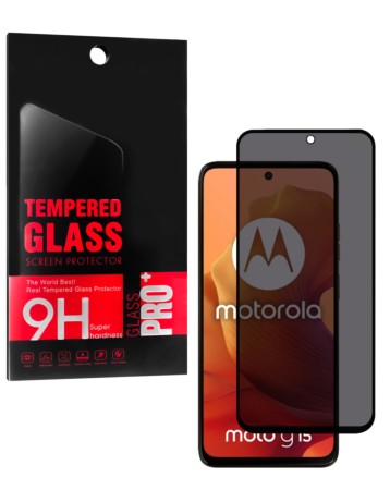 Privacy Tempered Glass for Motorola Moto G15 (XT2521-3 /2025) / G15 Power (XT2521-5 /2025) / G 5G 2025 (XT2513-6) / G05 (XT2523 / 2025) / E15 (XT2523-6 / 2025) (2.5D / 1 Piece)