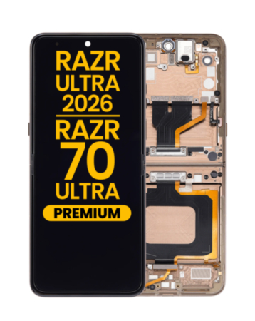 OLED Assembly with Frame for Moto Razr Ultra 2026 / Razr 70 Ultra (XT2655 / 2026) (COCOA) (Premium)