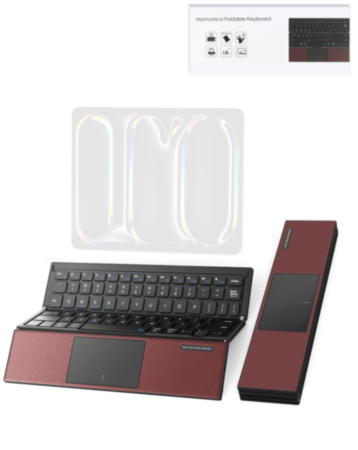 Harmonica Triple Fold Keyboard (BLACK) (Only Ground Shipping)