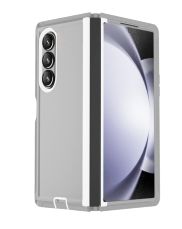 Heavy Duty Case for Galaxy Z Fold 4 (GRAY & WHITE) (Only Ground Shipping)
