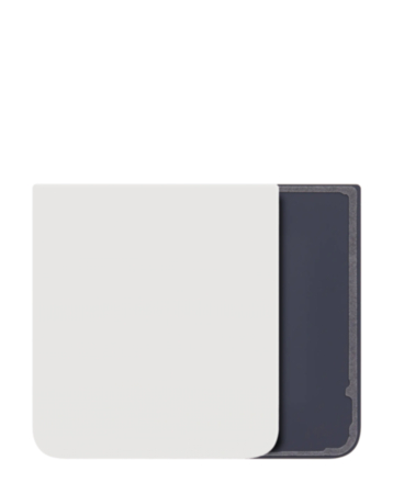 Bottom Back Cover for Galaxy Z Flip 6 F741 (NO LOGO) (WHITE)