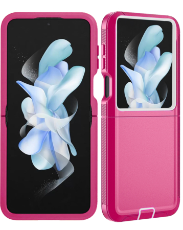 Heavy Duty Case for Galaxy Z Flip 7 (PINK & WHITE) (Only Ground Shipping)
