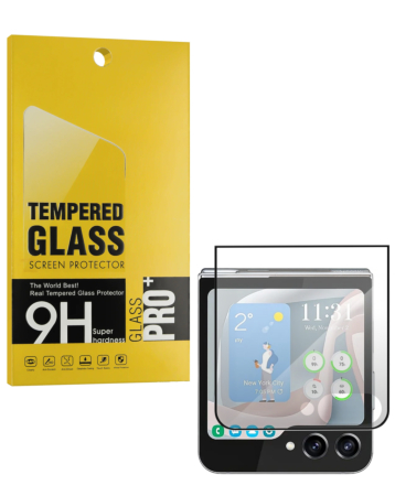 Anti-Scratch Edge to Edge Black Rim Coverage for Galaxy Z Flip 7 / Z Flip 8 (2.5D / 1 Piece)