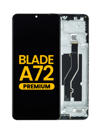 LCD Assembly with Frame for ZTE Blade A72 4G (A7040) (SPACE GRAY) (Premium)